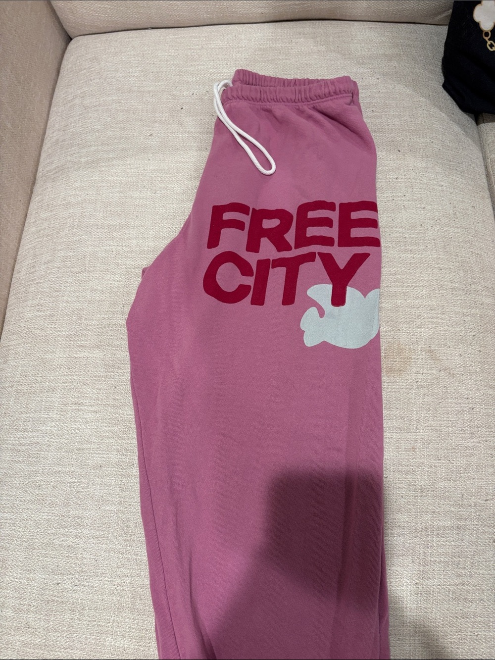 freecity Kids Rose Pink Logo Jogger Sweatpants